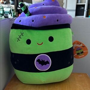 Squashmellows Barton Green and Purple Halloween Plush Toy large